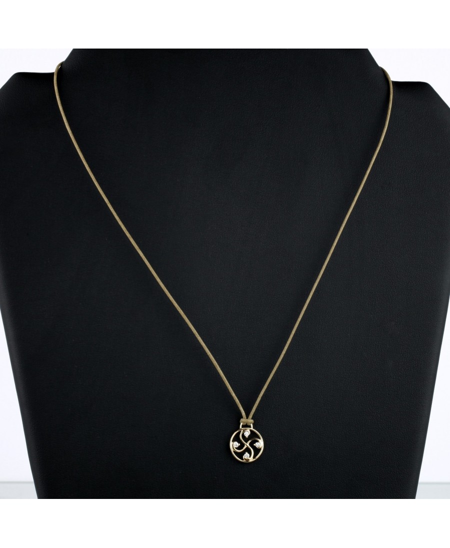 Pendentif Nahia txiki diamants or rose