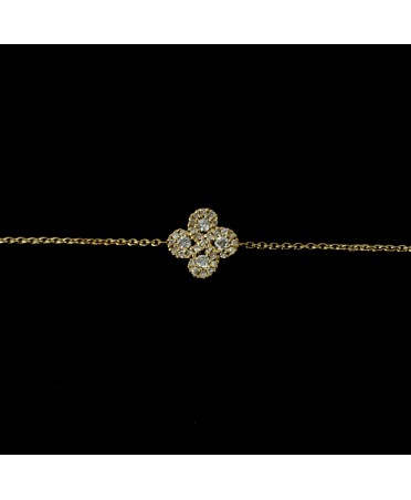 Bracelet Argia txiki diamants or rose