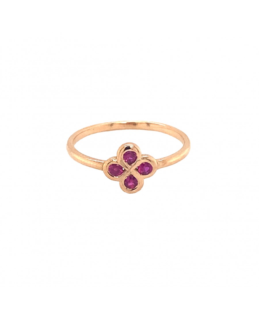 Bague Alaia rubis or rose