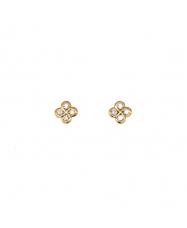 Boucles d'oreilles Alaia txiki diamants or jaune